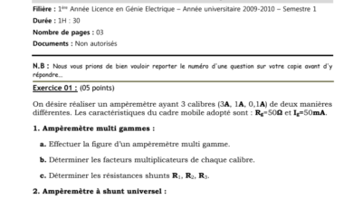 EXAMEN Mesures Electriques